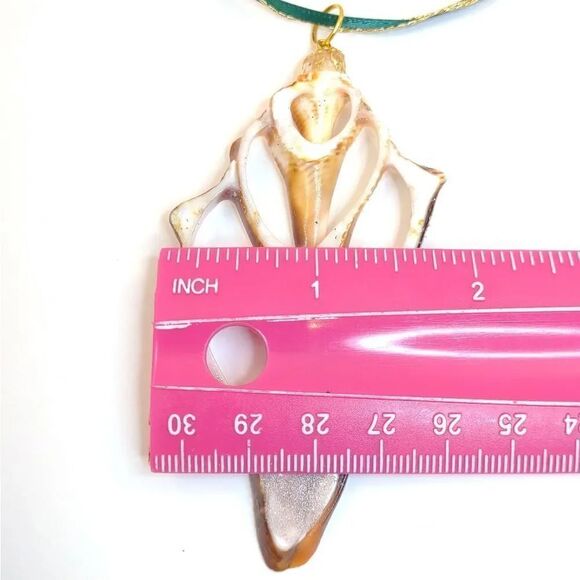 Seashell Conch Slice Glitter Sealed Gift Tag Handmade - Picture 9 of 12